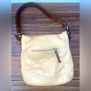 Vintage coach bag shoulder bag adjustable strap purse neutral minimalist